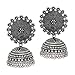 iTrends Oxidized Silver Color Indian Jhumki Earrings for Women & Girl (Set of 2)