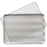 Nordic Ware Prism Baking, Half Sheet with Oven Safe Grid, Natural