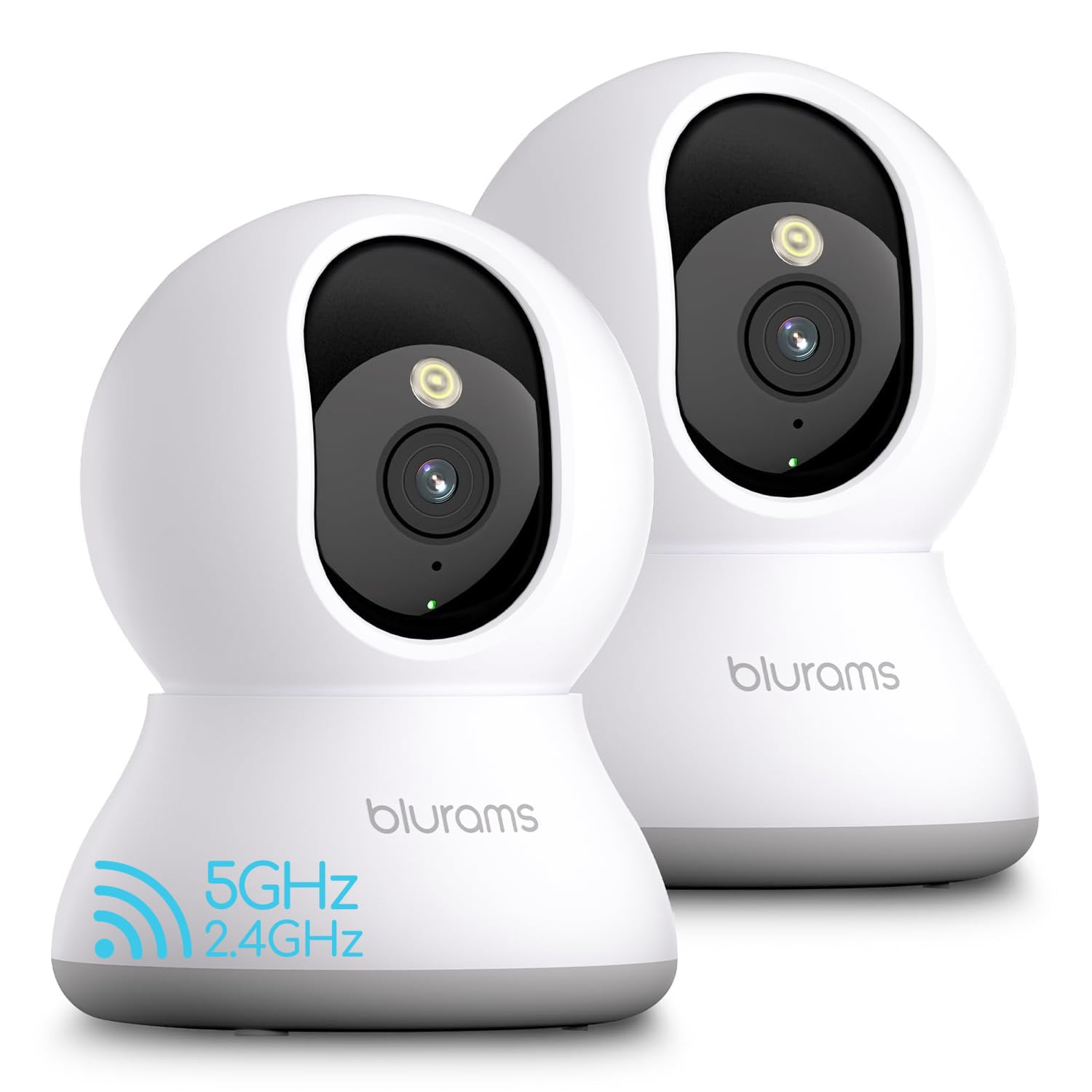 Photo 1 of blurams 5G Cameras for Home Security, 2K Pet Camera with Phone App, 360° PTZ Indoor Camera w/Dual-Band WiFi6, Free Human/Motion/Sound Detection, 2-Way Talk, Night Vision, Compatible with Alexa, 2Pack