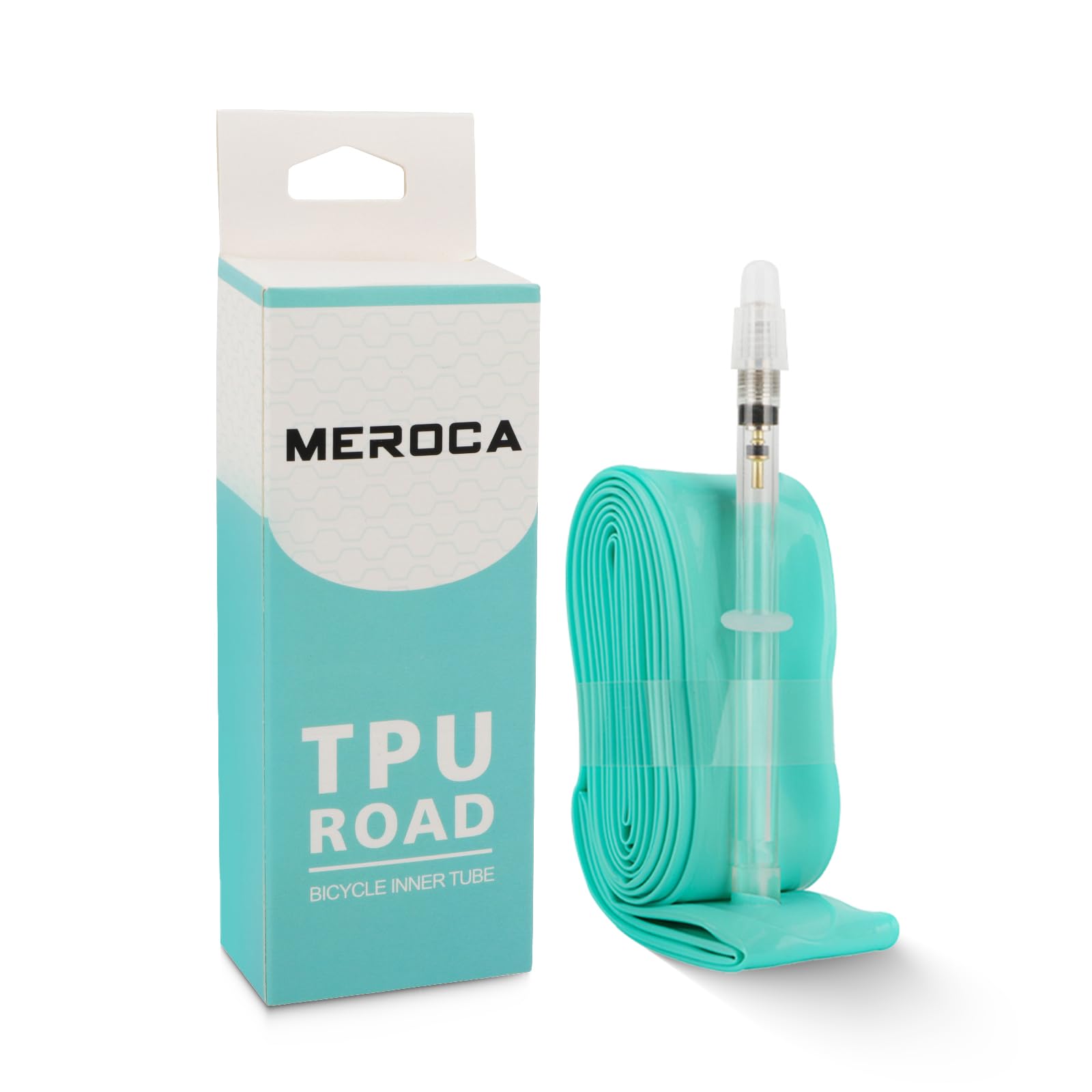 TINGSING TPU Inner Tube 700C, Compatible with 700x23/25/28/30/32/35c, 80mm Presta Valve, Ultralight Road Bike Inner Tubes, 30g Bicycle Tire for All Road & Gravel, Green