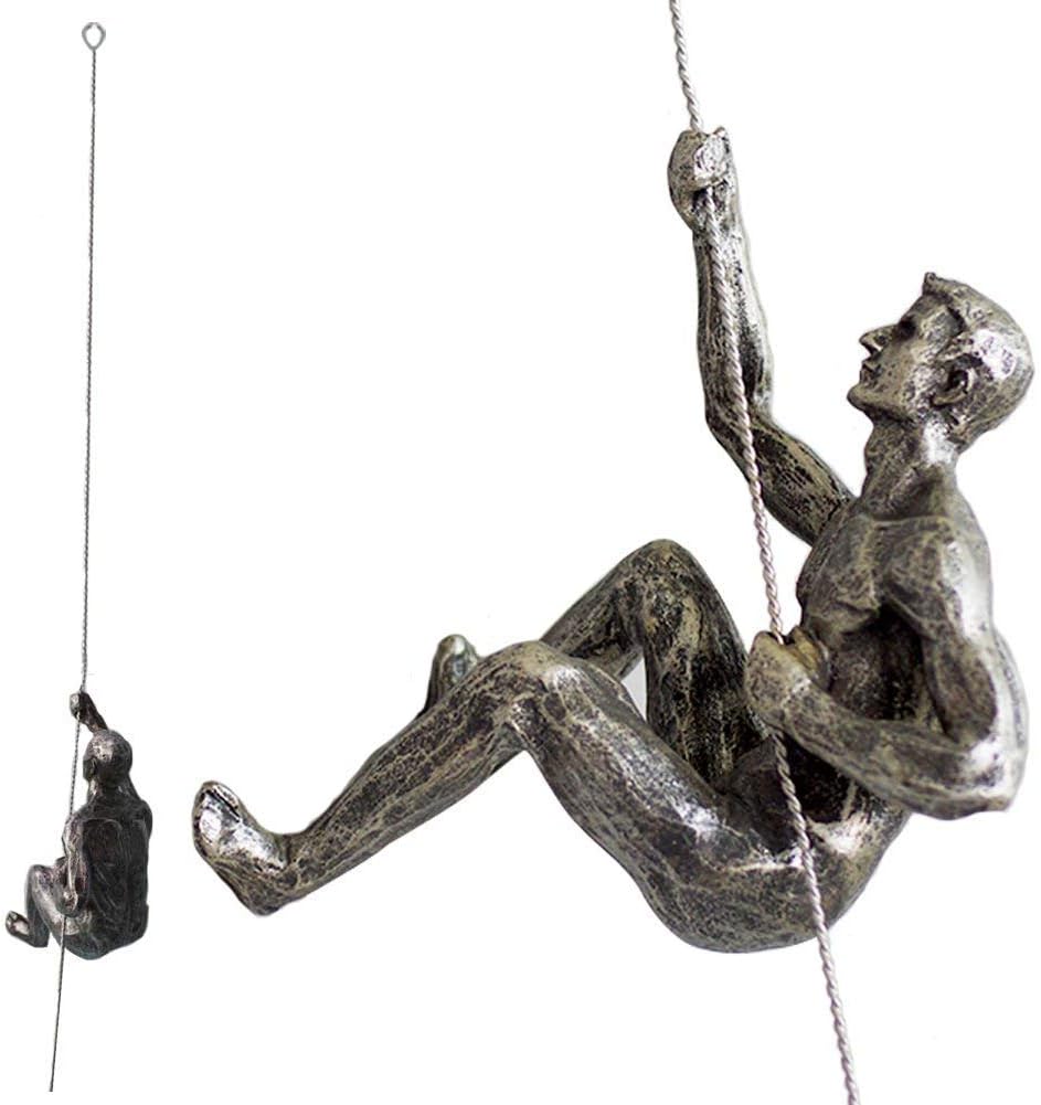 Toygully Motivational Wall Decor Figurine Sculpture Climbing Strong Men -Keep Going Concept