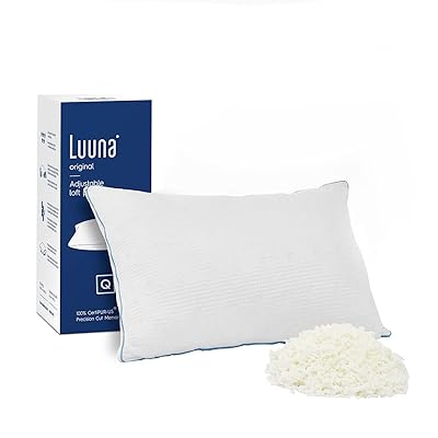 Buy Luuna Original Shredded Memory Foam Pillow Hotel Quality King Size Adjustable Pillow For Sleeping Firm Cool And Soft Washable Bed Pillows For Back And Side Sleepers Online In Turkey B074wf9vwp