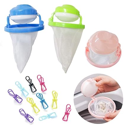 Anjing 3 Pcs Pet Hair Remover Washing Machine Hair Catcher