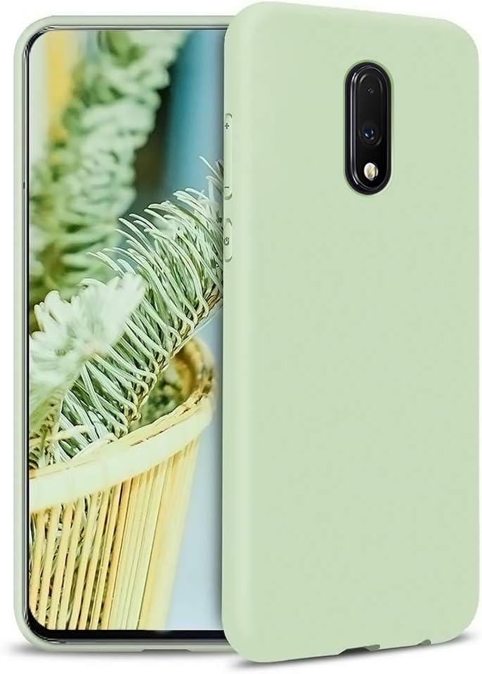 Oneplus 7 Pro Case, AChris Liquid Silicone Case Slim Shockproof Case Cover with Soft Microfiber Gel Rubber Anti-Slip Protective Case Cover for Oneplus 7 Pro, Green