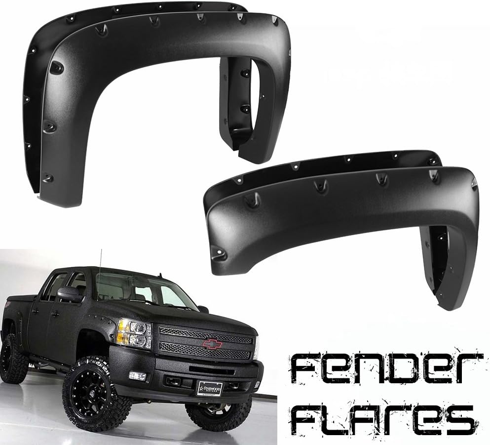 Fender Flares Fit 78.7” / 97.6” Long bed fleetside models Fender Flares