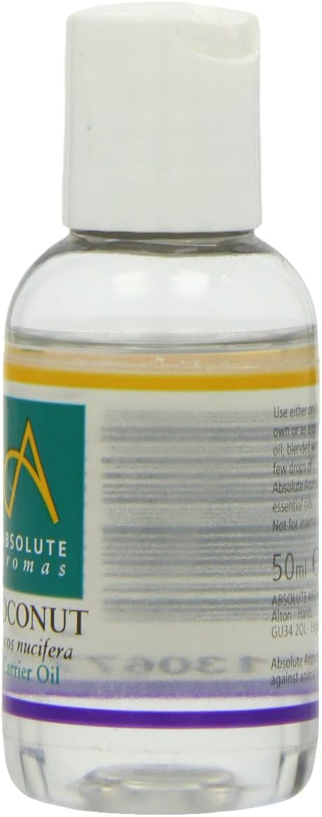 Absolute Aromas Fractionated Coconut Oil 50ml, 100% Pure, Unscented and Natural Carrier Oil - Image 3