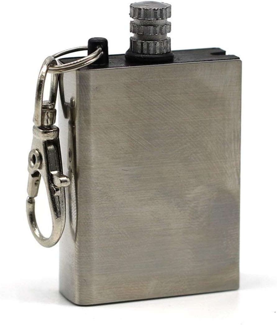 Dynamovolition Portable Size Iron Durable Use Flint Fire Starter Matches Portable Bottle Shaped Survival Tool Lighter Kit for Outdoor