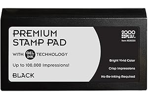 2000 PLUS Stamp Pad, Gel, Size #2, Black Ink (030256)