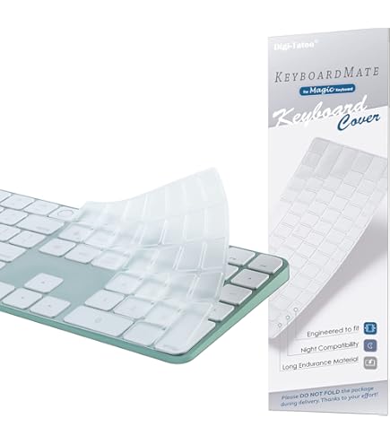 Amazon.com: Keyboard Cover for Apple Magic Keyboard with Touch ID
