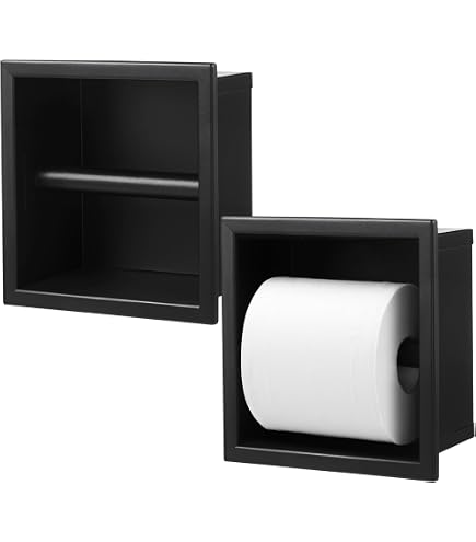 Amazon.com: KaBuea Recessed Toilet Paper Dispenser with Insert