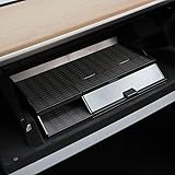 LUCKEASY Glove Box For Tesla MODEL 3 and Tesla MODEL Y 2016-2021 Car Interior Accessories Double Storey Non-Slip Storage Glov