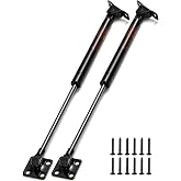 PAMAGOO Gas Struts 15 Inch 67Lb/300N with Brackets | Heavy Duty Cabinet Lid, Food Truck Window, RV Bed, DIY Dog House, Dual-Sided T-Brace Metal Bend Resistant Support(54-80LB)
