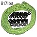 Tent Tools Guyline Tensioner Kit 50ft Ultra Reflective Tent Rope with 10 Aluminum Guyline Adjusters | Incredible Strength & Safety in One Package (Green Ultra Rope Kit, 50)