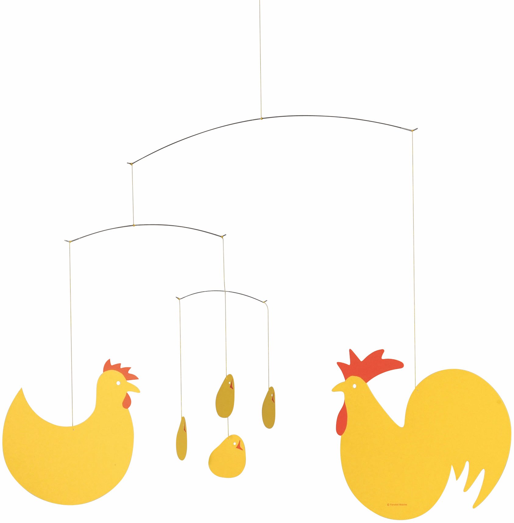 Flensted f080 Easter Mobiles Foil, Yellow, 28 cm