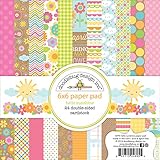 Doodlebug Paper Pad, 6-Inch by 6-Inch, Hello Sunshine, 24-Pack