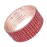 Zhenhui Fashion Jewelry Bridal Rhinestone Stretch Bracelet Wedding Prom Dress Accessories 4 Colors Adjustable