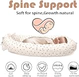 EAQ Baby Lounger Nest for Co Sleeping 0-12 Months 100% Cotton White Brown view 5