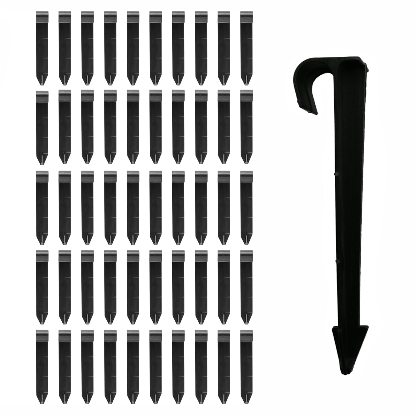 LSRVNM 50PCS Micro Drip Pipe Clip for Drip Irrigation Line Weeping Pipe Soaker Hose, Ground Stakes for Vegetable Gardens Flower Beds Planting Watering System Tools Lawn Garden Supplies