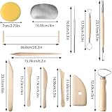 Nuts OT Nuts Clay Tools 13Pcs Pottery Kit Wood Metal Polymer Sculpting Tools view 6