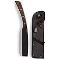 Barebones Japanese NATA Hatchet - 7-Inch Stainless Steel Machete – Durable Full Tang Design with Walnut Handle and Canvas Sheath – Perfect for Medium to Heavy-Duty Chopping, Splitting and Cutting