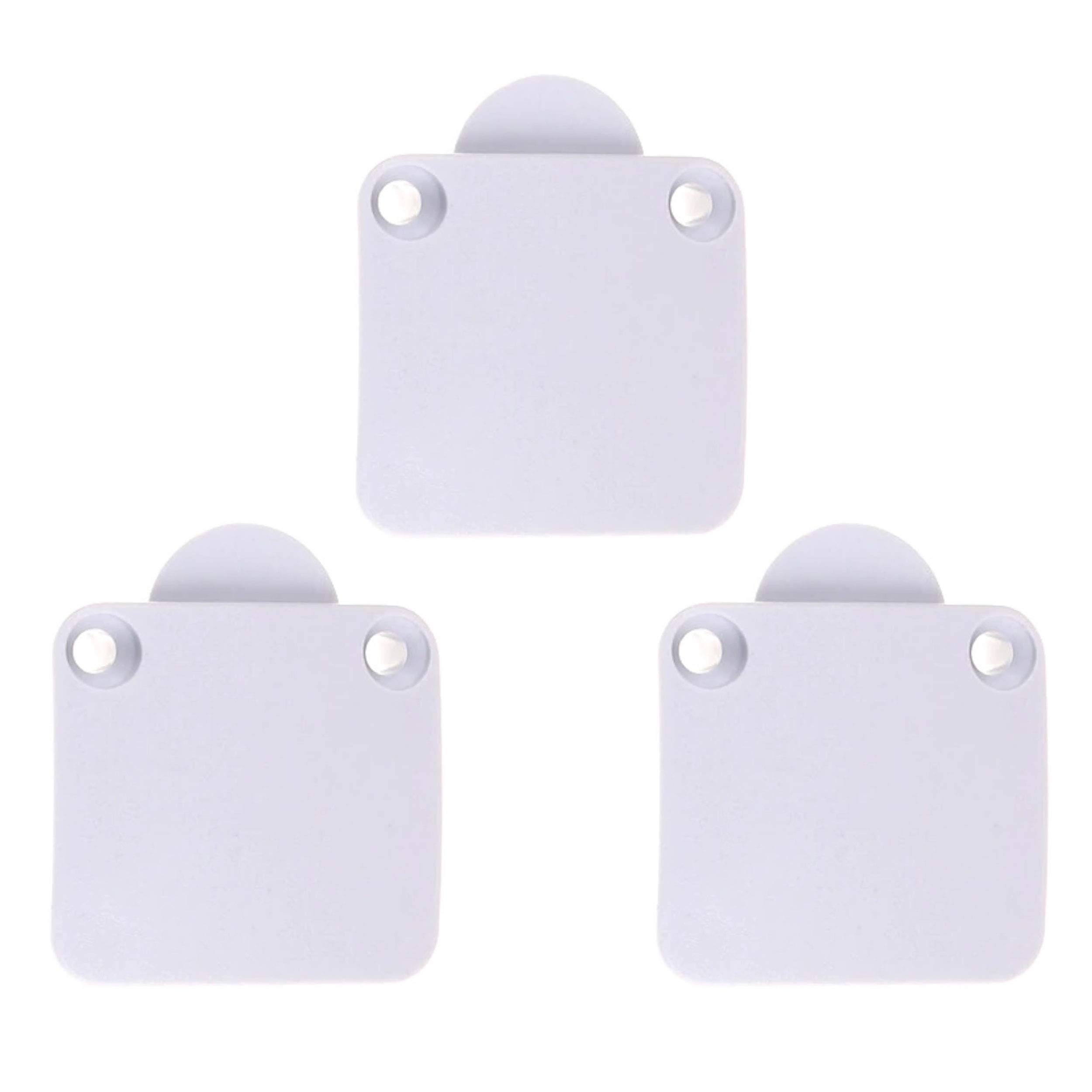 3 x Cabinet Door Press to Exit Switch 12-24 Volt White – Pressure Switch for e.g. Kitchen Cabinet Doors, Doors and Much More