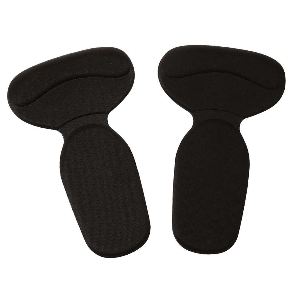 magideal durable t-shape heel cushion high heel shoes insole pads black