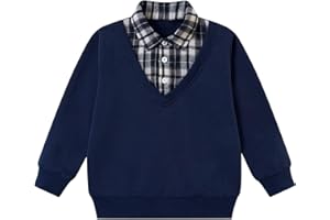 ALISISTER Toddler Boys Sweatshirt Crewneck Thin Long Sleeve Shirts 2-6 Years