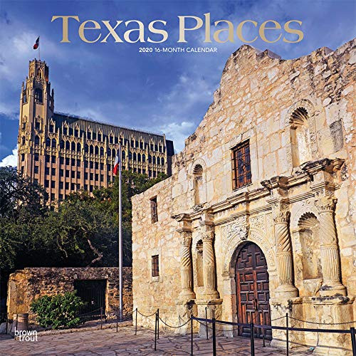 Texas Places 2020 12 x 12 Inch Monthly Square Wall Calendar with Foil Stamped Cover, USA United Stat by