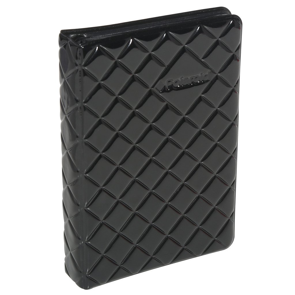 Polaroid Pocket Photo Album with Sleek Quilted Cover for 3 x 4 Photo Paper (POP), Black, 64