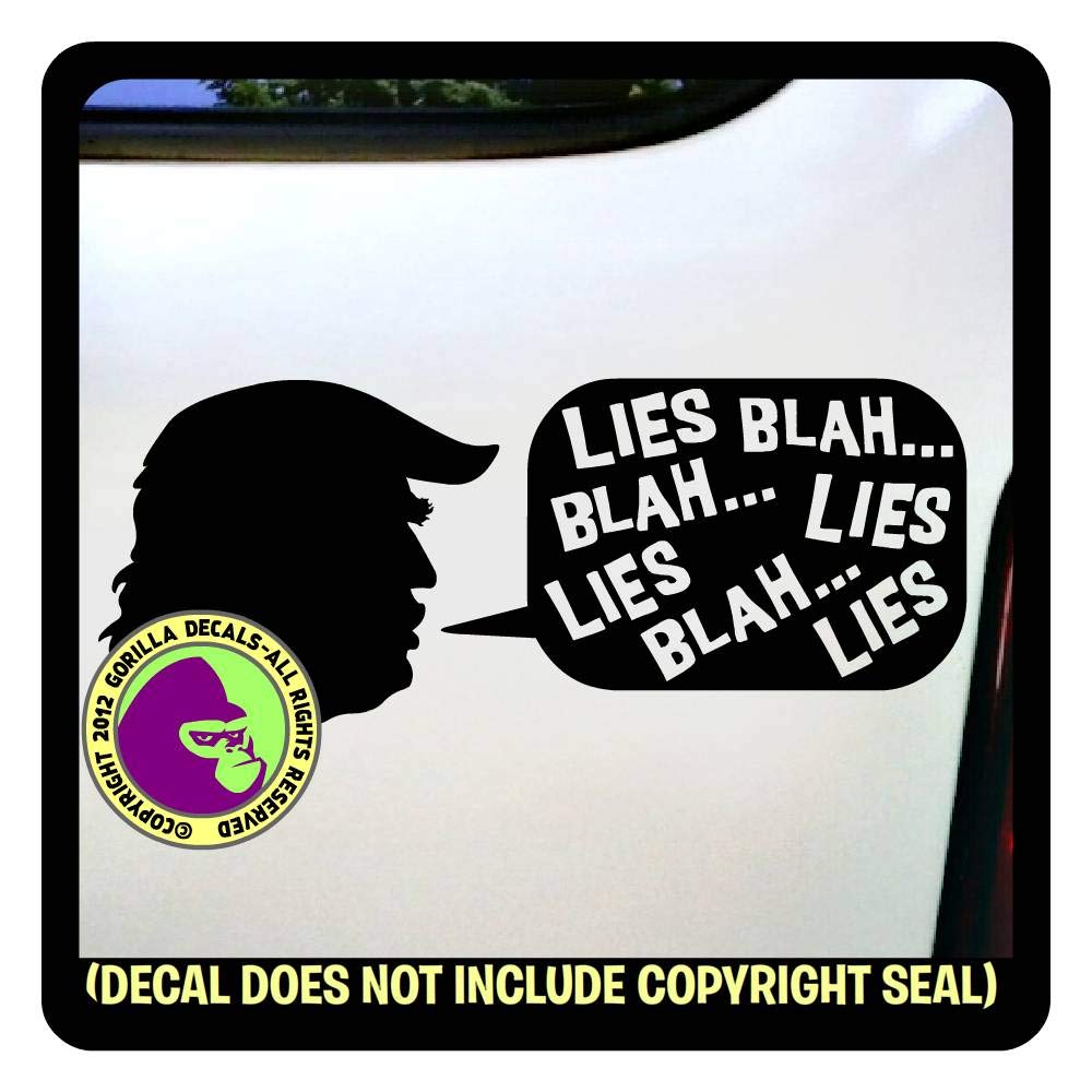 Amazon Com Trump Face Lies Blah Blah Resist Pick Color Size Vinyl Decal Sticker D Handmade