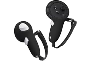LUPAPA Controller Grips Compatible for Oculus Quest 3, VR Silicone Non-Slip Grip Cover, Adjustable Wrist Strap Handle Cover, 