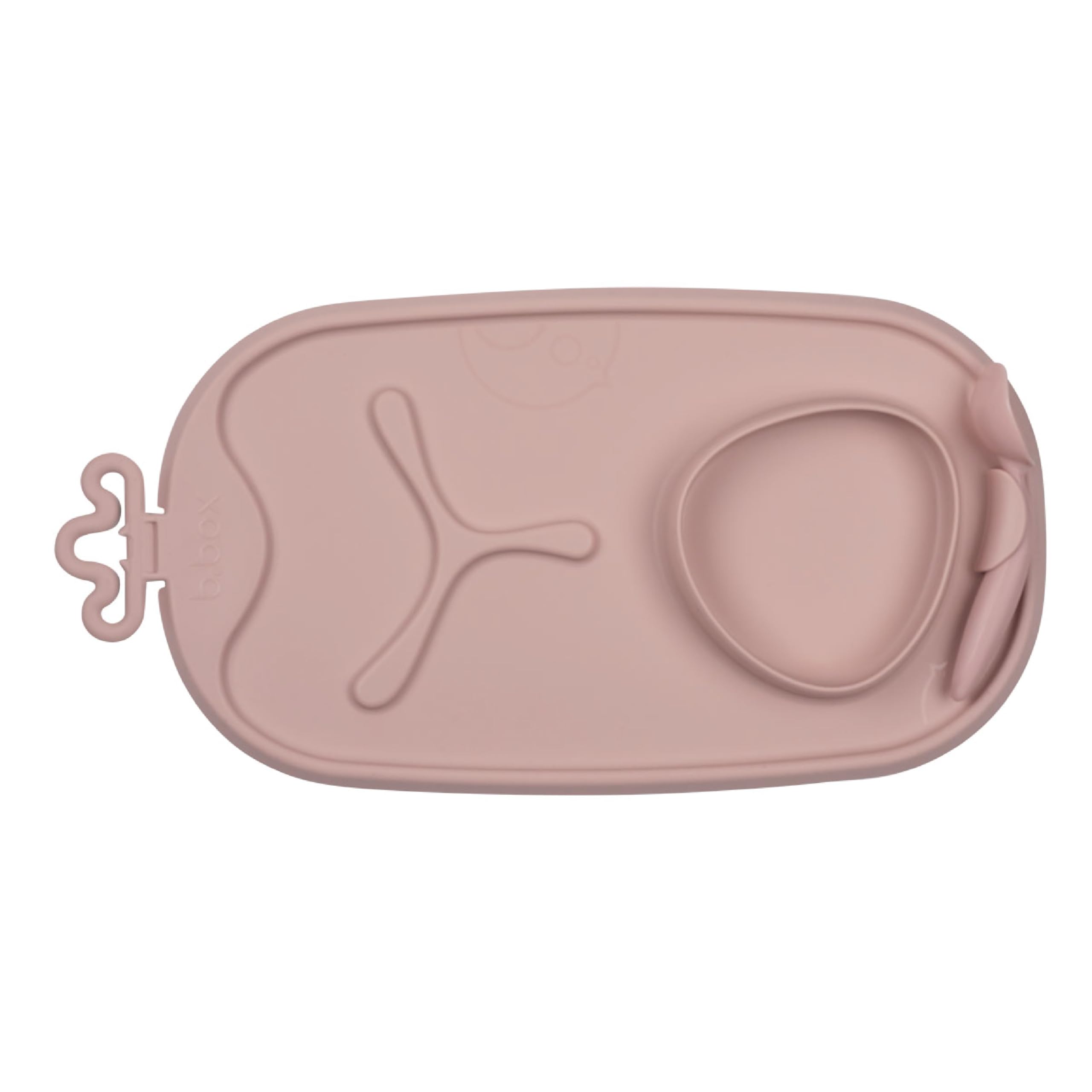 b.box Roll + Go Mealtime Mat | Baby and Toddler Feeding Mat, 3 Section Divider and Bowl | Fits Most Highchairs and Travel Friendly