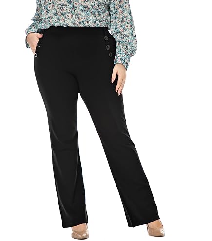 grey plus size dress pants Viviana Women's Elastic Waist Pull-On Shaped Fit with Pockets - Platinum Strapless A Line Maxi square-hotfix-2 going out Size:UK 6 (In-Rental)