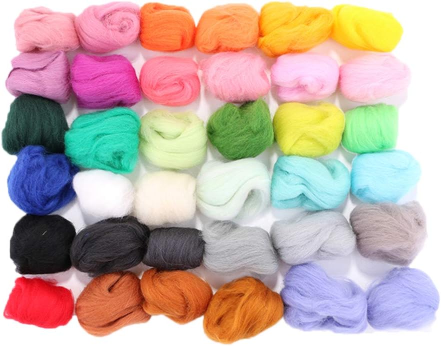 Artibetter 36Pcs Needle Felting Kit Wool Felt Tools Wool Roving Felt Creative Soft Flocking Balls Wool DIY Wool Felt Crafts Making - Image 3