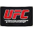 UFC Ultimate Fighting Champion Flag 3×5 FT Black Background Banner Bedroom Wall Art Tapestry For Man Cave Indoor outdoor