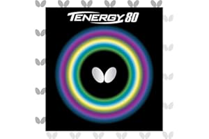 Butterfly Tenergy 80 Table Tennis Rubber Table Tennis Rubber | 1.7 mm, 1.9 mm, or 2.1 mm | Red or Black | 1 Inverted Table Tennis Rubber Sheet | Professional Table Tennis Rubber