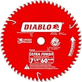 Freud-Diablo 7-1/4-Inch 60T Diablo Ultra Finish Work Table Saw Blade, Multi (D0760A)