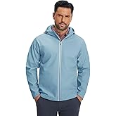 M MAELREG Mens Fleece Softshell Jacket Lightweight Insulated Water Resistant Windbreaker Hooded Winter Jacket for Golf Casual