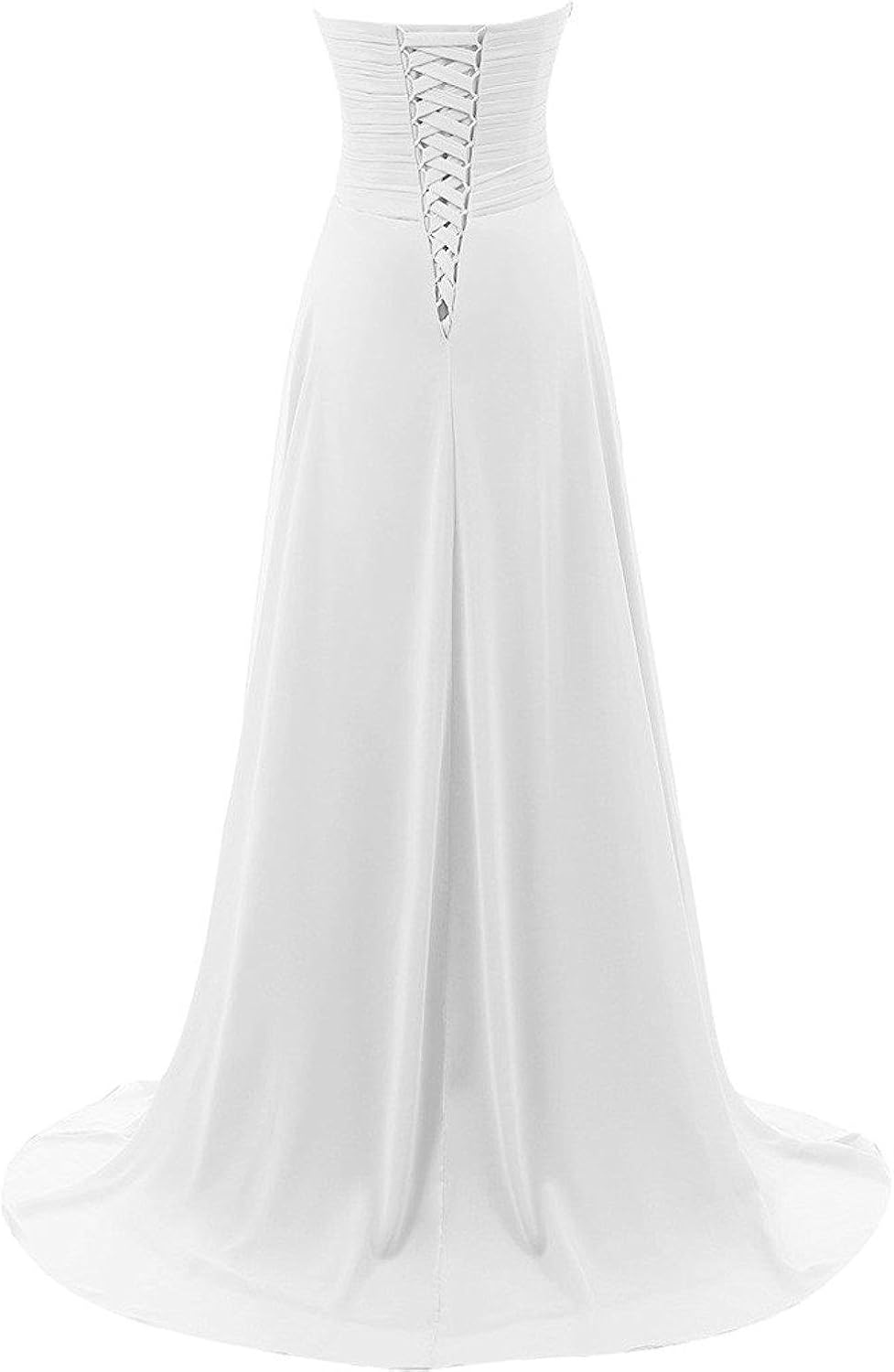 JAEDEN Wedding Dresses Beach Bridal Dresses Chiffon Wedding Gowns Strapless Bride Dress at  Women’s Clothing store