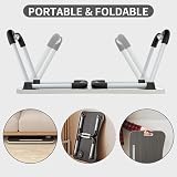 Vivo Technologies Foldable Laptop Table Walnut with Cup Holder Bed Tray Desk view 6