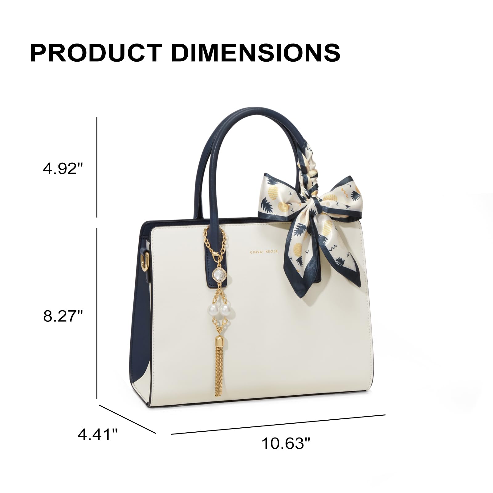 CinvaiKrose Leather Crossbody Bag For Women Fashionable Handbags With Shoulder Strap Work Bag for Formal or Daily Outfit
