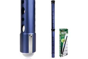 Nogcay Golf Ball Picker Upper Aluminium Alloy Golf Ball Retriever Shag Tube, Golf Ball Shagger Holds 20 Golf Balls Retriever Tool Golf Ball Collector, Blue/Black