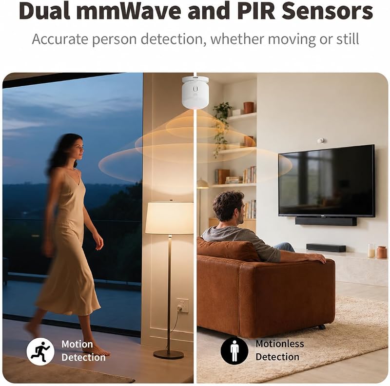 FP300 5-em-1 Sensor de Presença Sem Fios, Thread/Zigbee