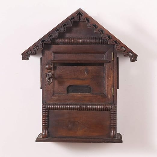 Bjl Buzon De Correo Pared De Madera Maciza Hecha A Mano Colgante