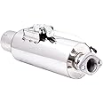 XFORCE VMK2G-250 Universal Tunable VAREX Cannon Muffler, Round Body 6" Diameter, 15" Body Length, 2.5" Flanged Inlet, 4" Single Wall Tip; Polished 304 Stainless Steel