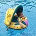 KAIL Inflatable Baby Pool Boat Seat Kids Pool Floats with Canopy Swim Ring