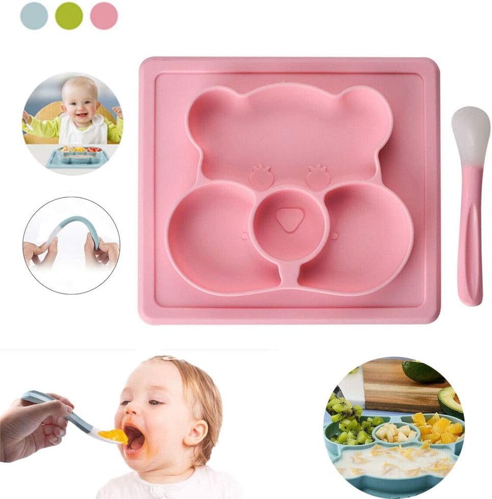 Jqm Assiette Ventouse Pour Tout Petit Bebe Assiette Pour Bebe Tout Petit Assiettes Pour Enfants Au Lave Vaisselle Et Au Micro Ondes Assiettes Divisees En Silicone Avec Ventouse Et Cuillere Bebe Et Puericulture Vaisselle Helpacreche Co Za