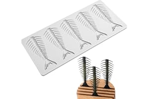 3D Fish Bone Candy Lace Fondant Mold for Baking, Fishbone Sugarcraft Icing Decorating Modelling Lace Mold Tools for Baking, S