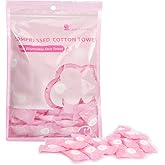 Classycoo Compressed Towel 100 PCS Mini Tablets Disposable Portable Face Towel Cotton Coin Tissue Eco-Friendly for Travel, Camping, Hiking, Sport, Beauty, Home Hand Wipes, Outdoor Activities Pink