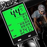 DINOKA Wireless Bike Computer,Multifunction Wireless with Extra Large LCD Backlight Display Bike Speedometer and Odometer wit
